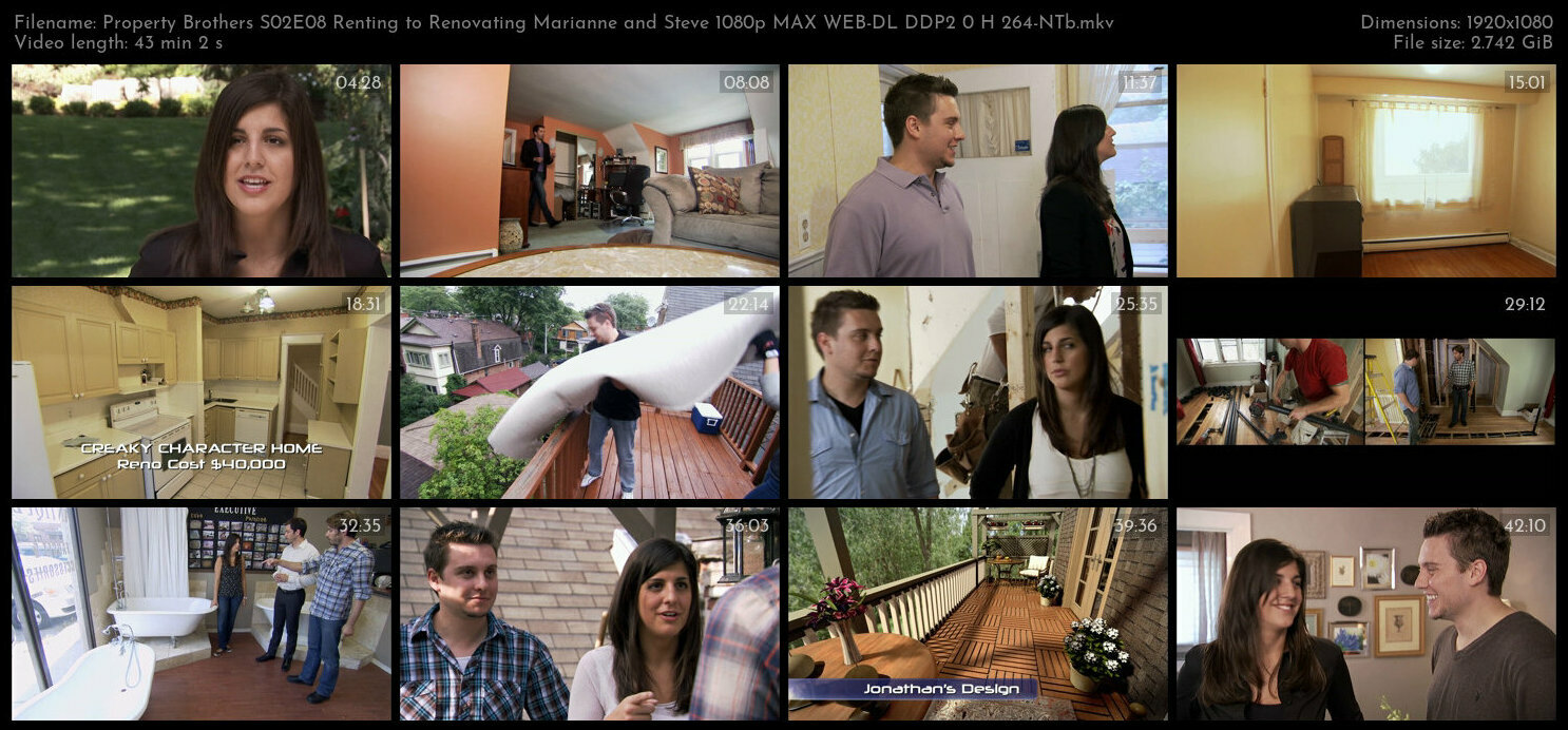 Property Brothers S02E08 Renting to Renovating Marianne and Steve 1080p MAX WEB DL DDP2 0 H 264 NTb
