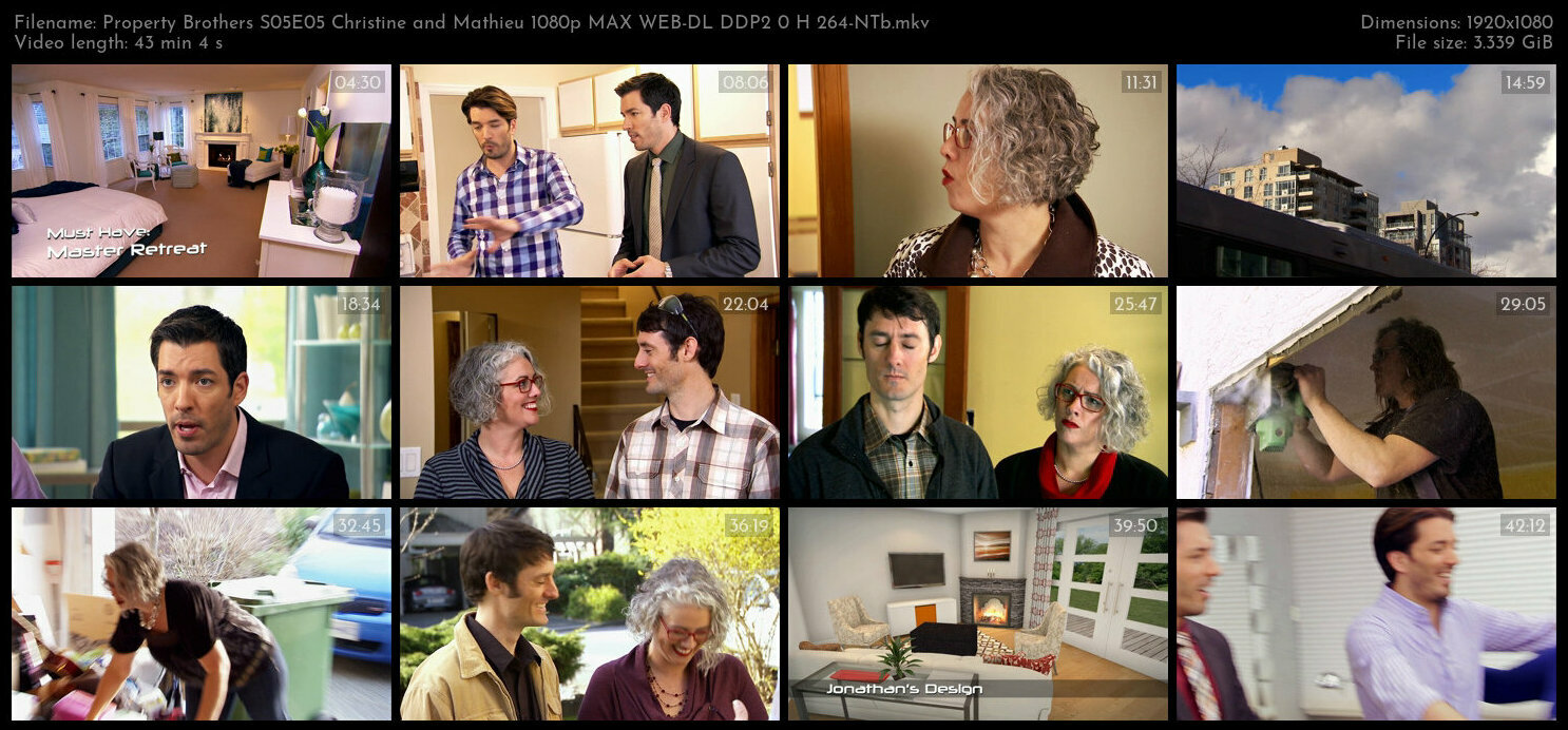 Property Brothers S05E05 Christine and Mathieu 1080p MAX WEB DL DDP2 0 H 264 NTb TGx