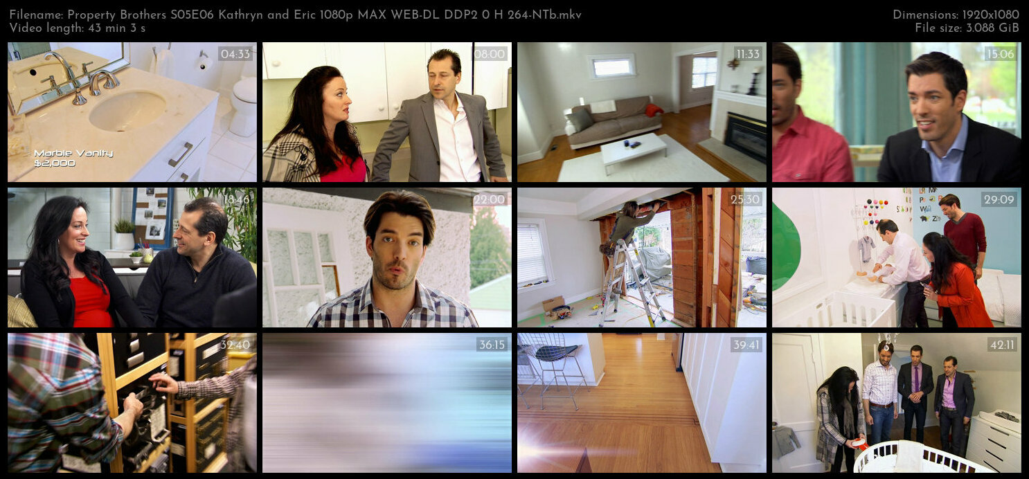 Property Brothers S05E06 Kathryn and Eric 1080p MAX WEB DL DDP2 0 H 264 NTb TGx