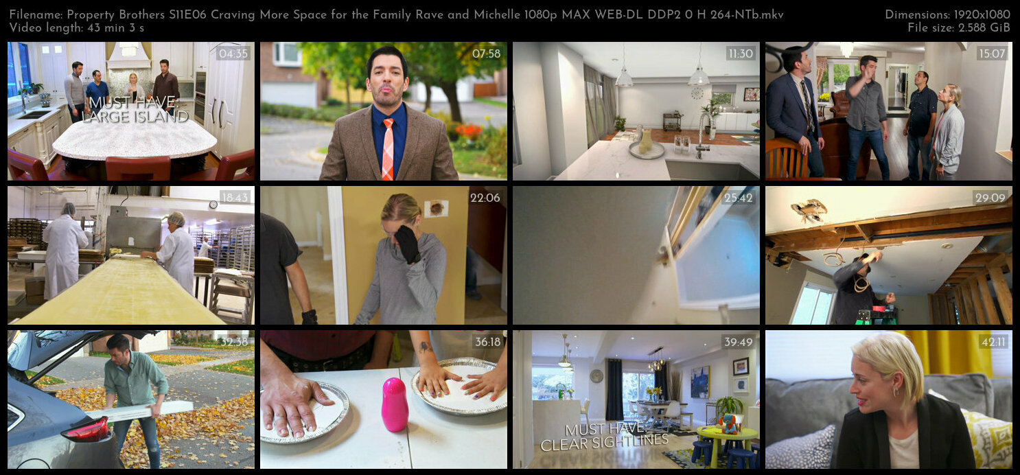 Property Brothers S11E06 Craving More Space for the Family Rave and Michelle 1080p MAX WEB DL DDP2 0