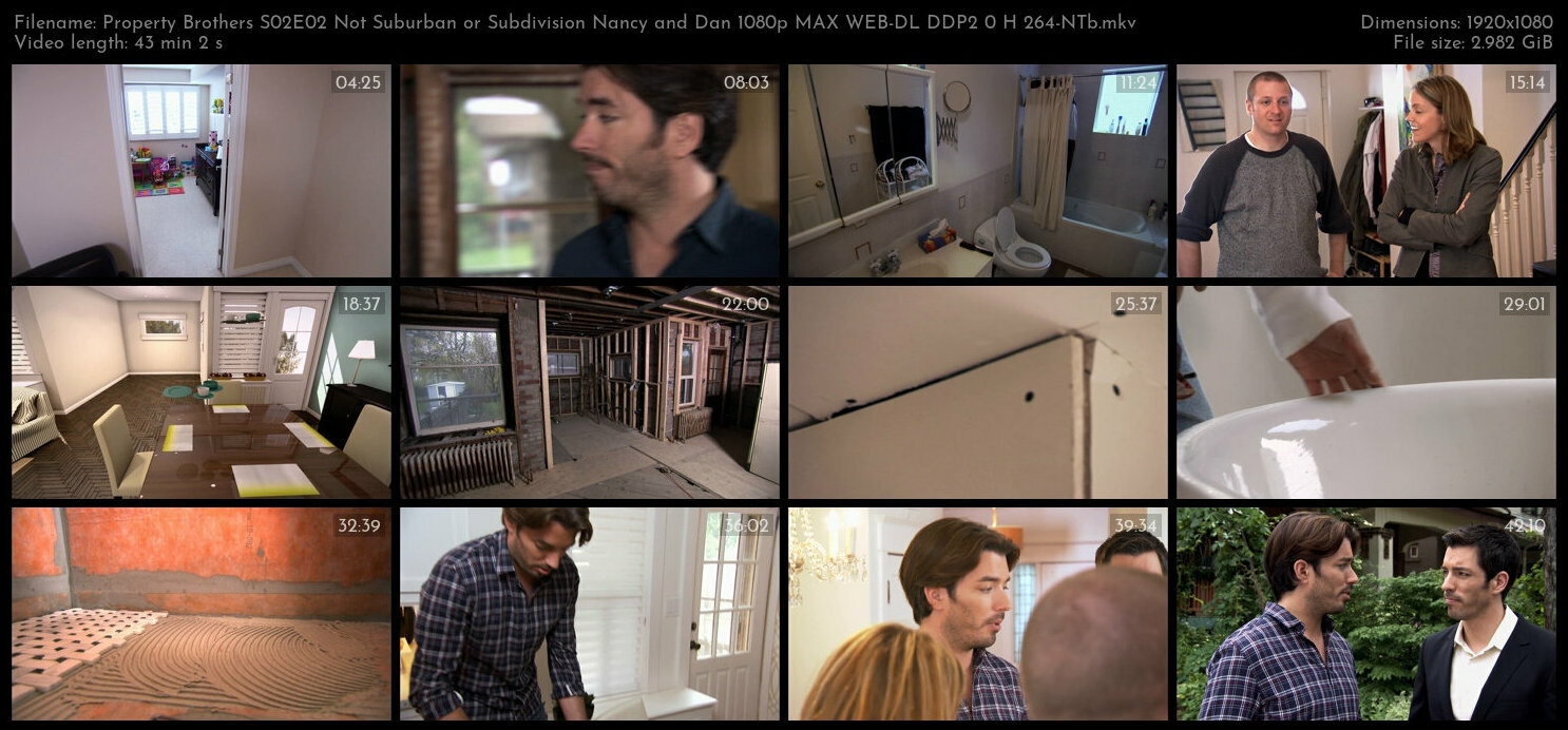 Property Brothers S02E02 Not Suburban or Subdivision Nancy and Dan 1080p MAX WEB DL DDP2 0 H 264 NTb