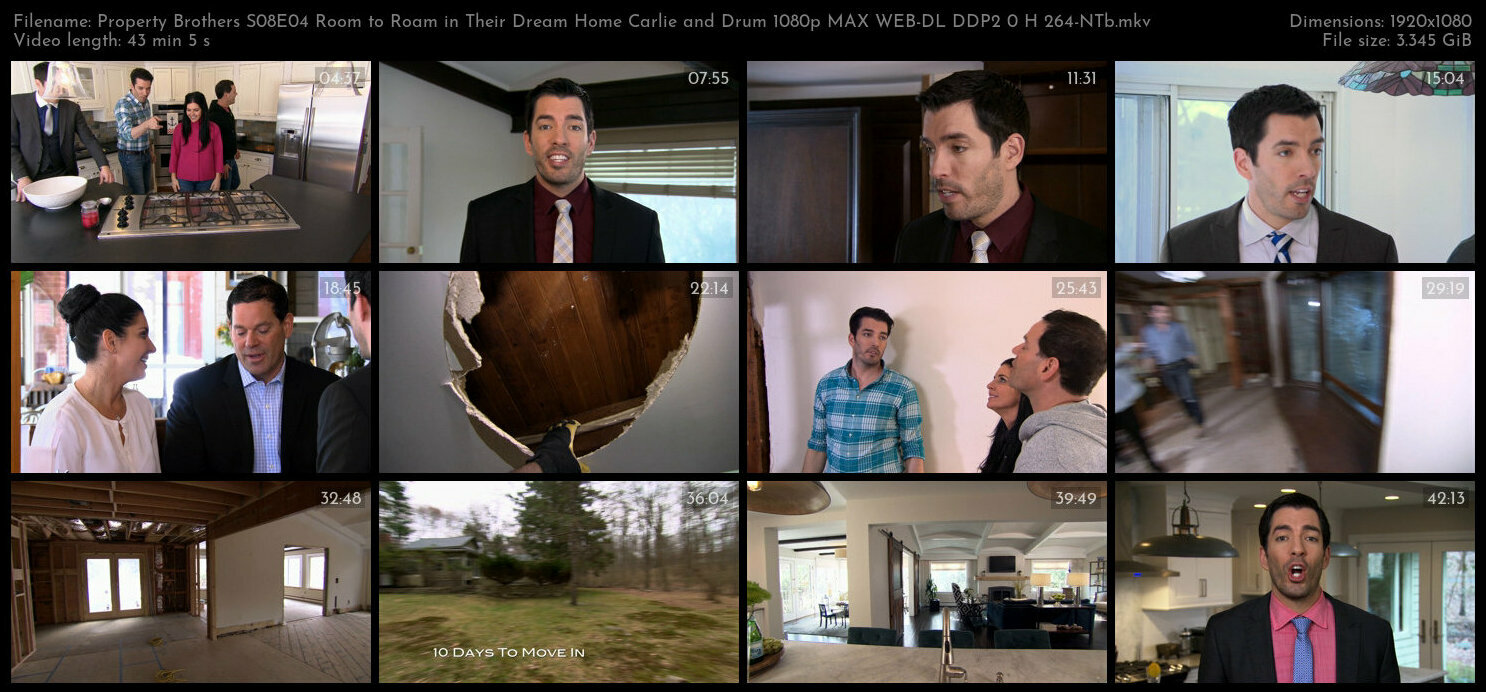 Property Brothers S08E04 Room to Roam in Their Dream Home Carlie and Drum 1080p MAX WEB DL DDP2 0 H