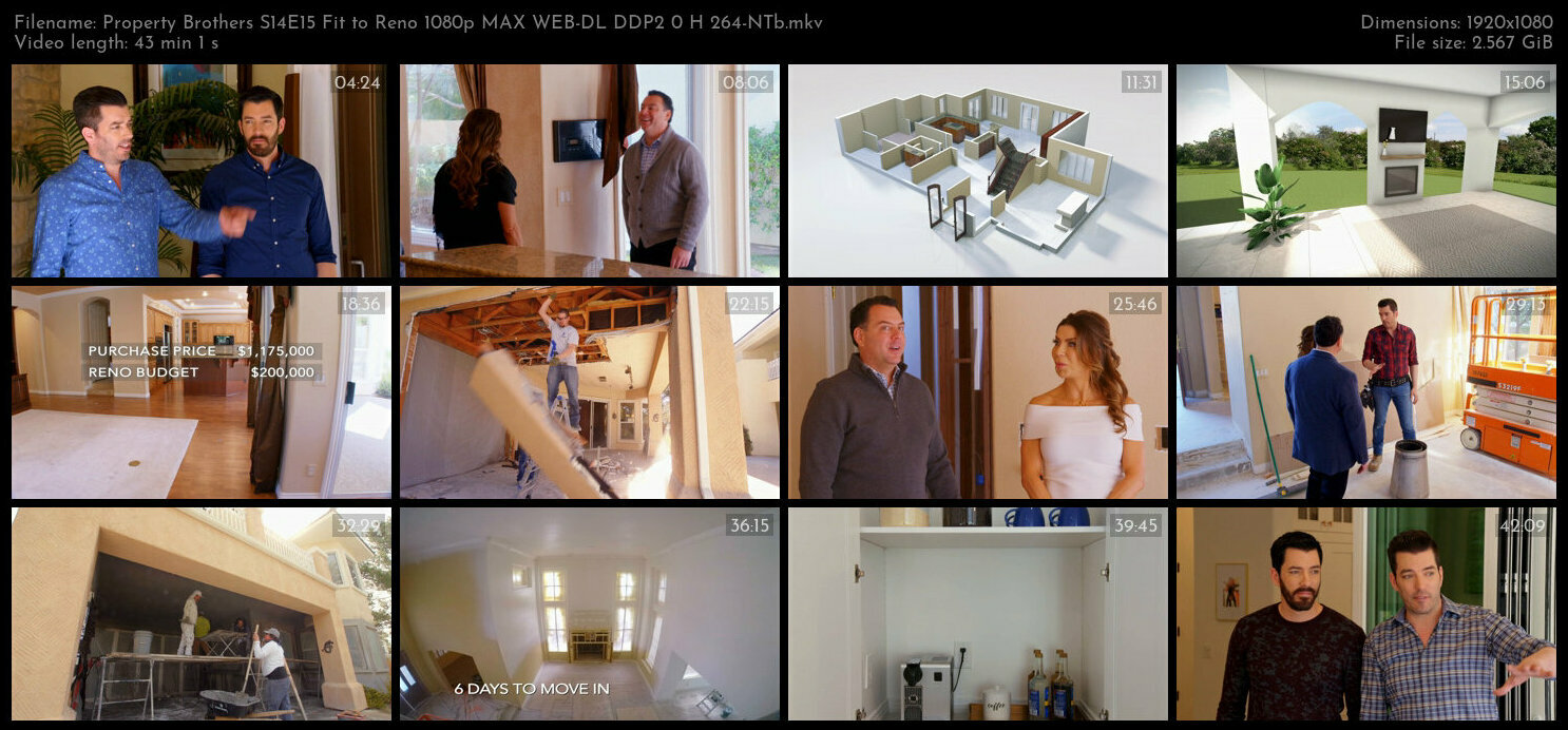Property Brothers S14E15 Fit to Reno 1080p MAX WEB DL DDP2 0 H 264 NTb TGx
