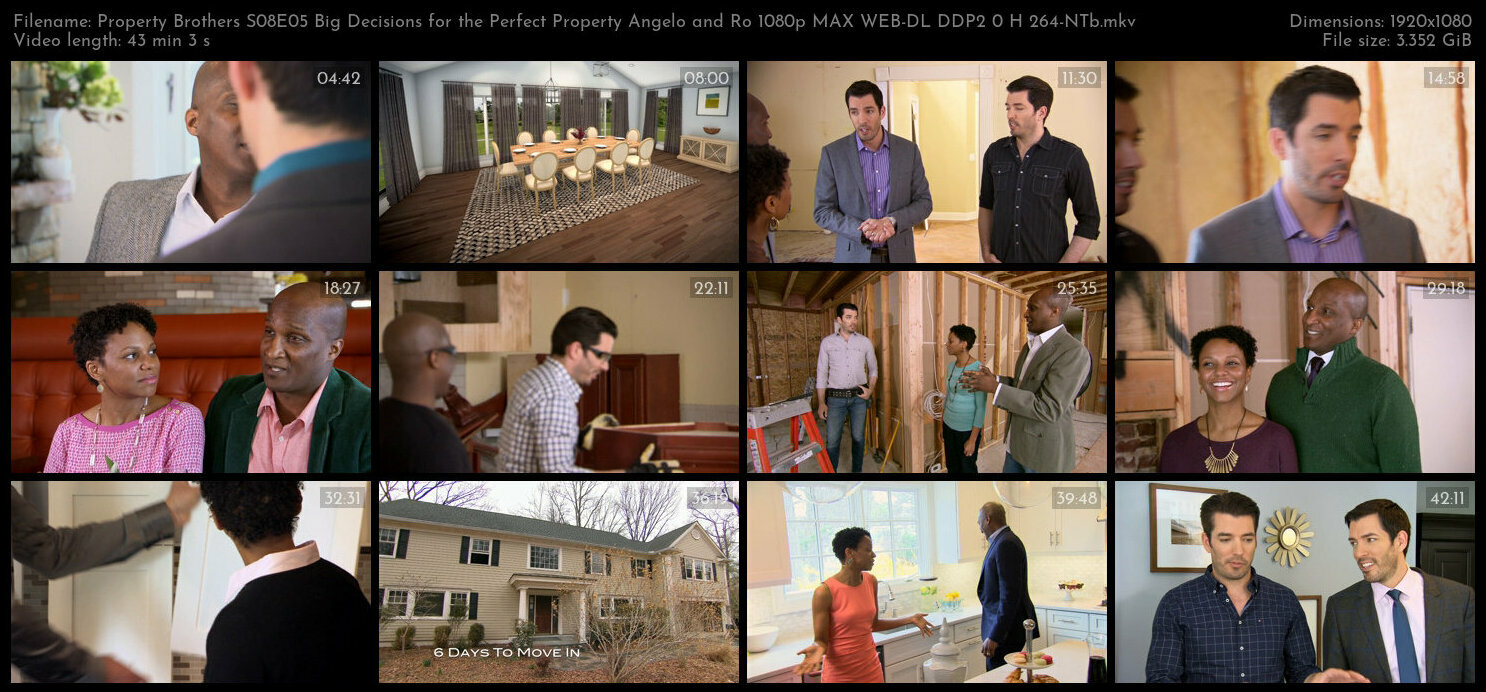 Property Brothers S08E05 Big Decisions for the Perfect Property Angelo and Ro 1080p MAX WEB DL DDP2