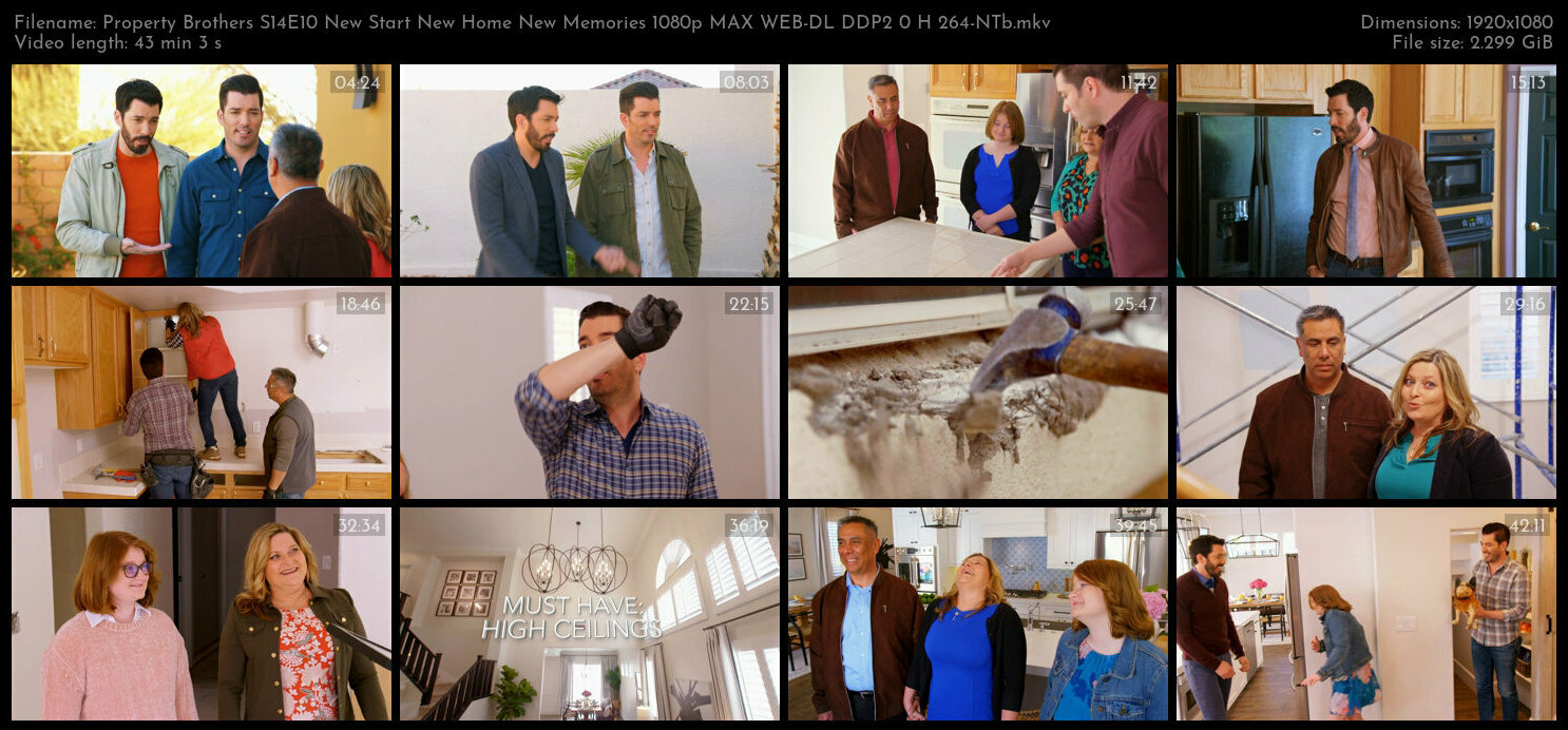 Property Brothers S14E10 New Start New Home New Memories 1080p MAX WEB DL DDP2 0 H 264 NTb TGx
