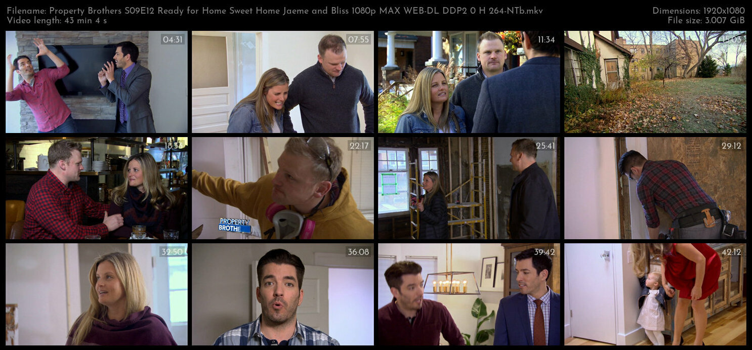 Property Brothers S09E12 Ready for Home Sweet Home Jaeme and Bliss 1080p MAX WEB DL DDP2 0 H 264 NTb