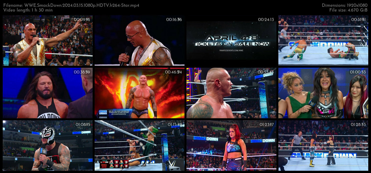 WWE SmackDown 2024 03 15 1080p HDTV h264 Star TGx