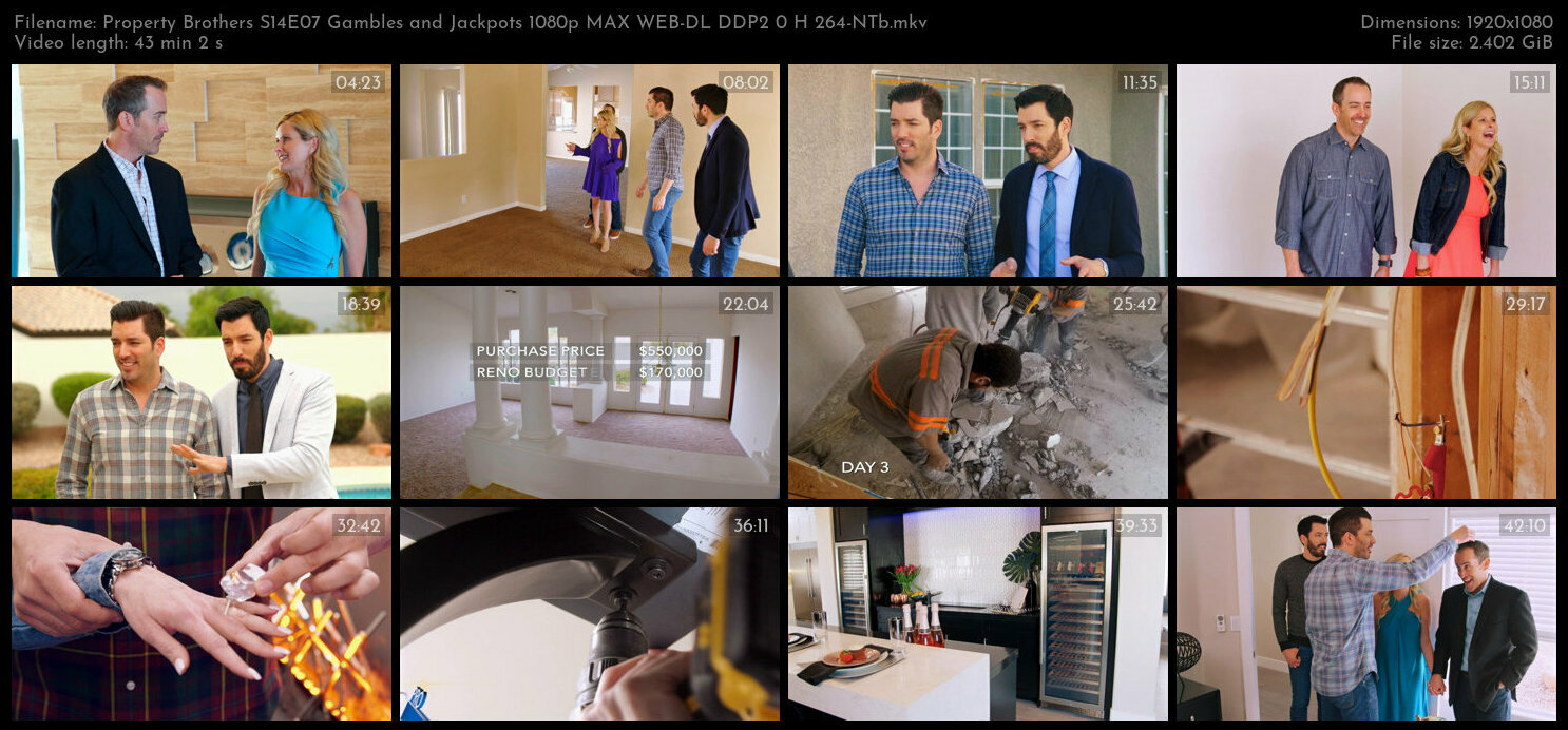 Property Brothers S14E07 Gambles and Jackpots 1080p MAX WEB DL DDP2 0 H 264 NTb TGx