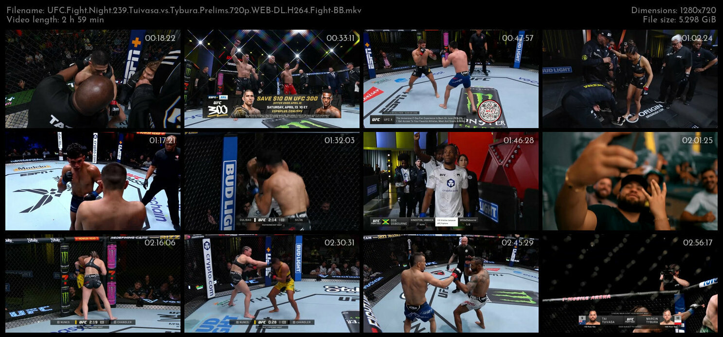 UFC Fight Night 239 Tuivasa vs Tybura Prelims 720p WEB DL H264 Fight BB