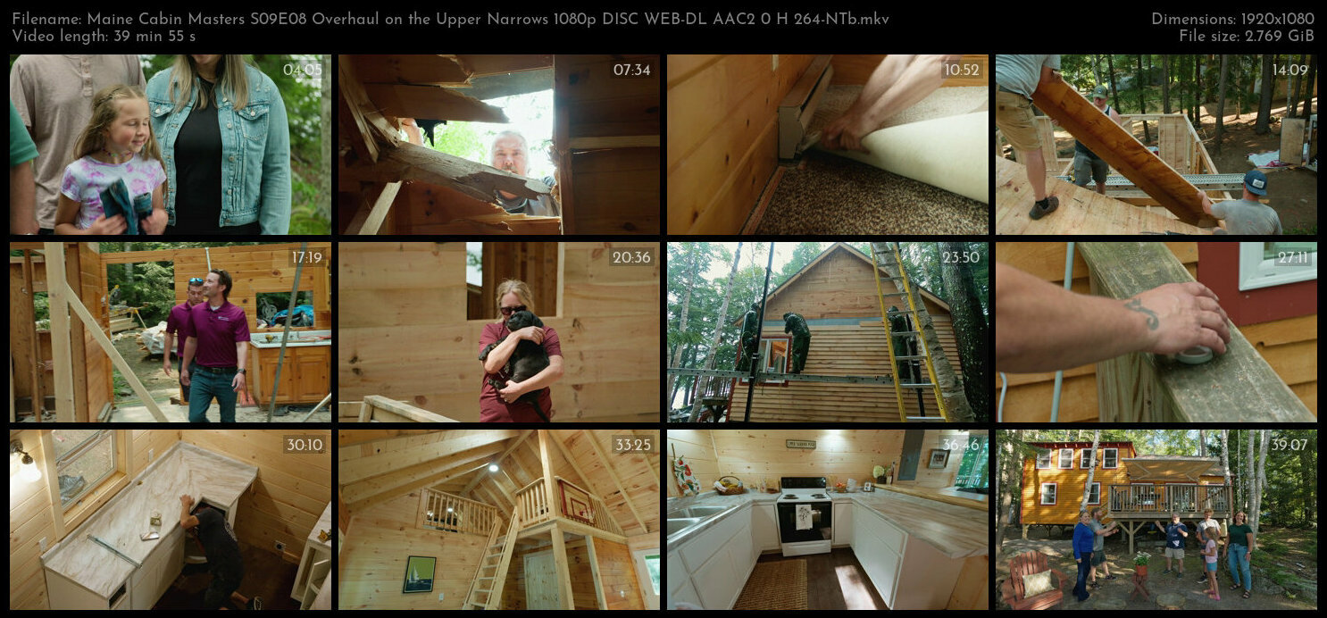 Maine Cabin Masters S09E08 Overhaul on the Upper Narrows 1080p DISC WEB DL AAC2 0 H 264 NTb TGx