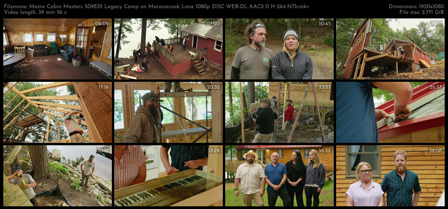 Maine Cabin Masters S09E01 Legacy Camp on Maranacook Lane 1080p DISC WEB DL AAC2 0 H 264 NTb TGx