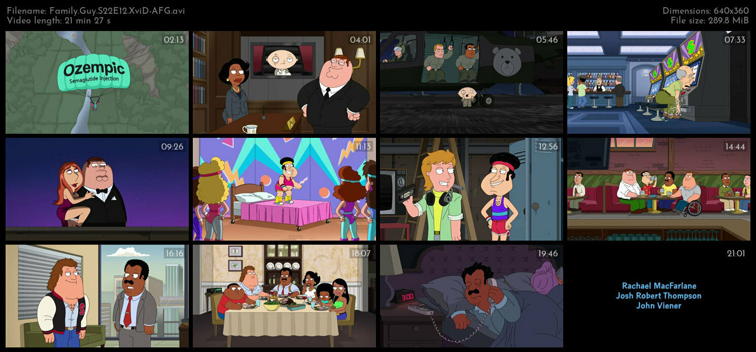 Family Guy S22E12 XviD AFG TGx