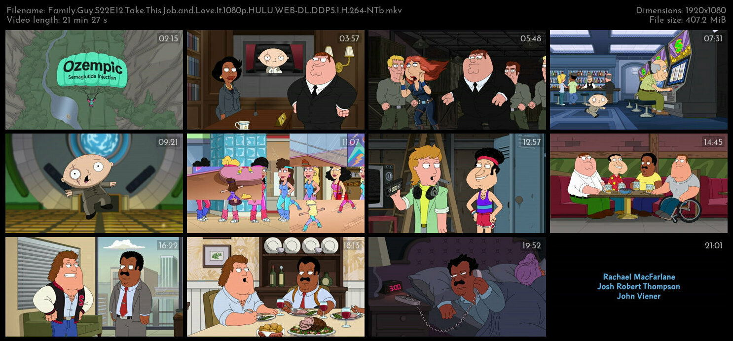 Family Guy S22E12 Take This Job and Love It 1080p HULU WEB DL DDP5 1 H 264 NTb TGx