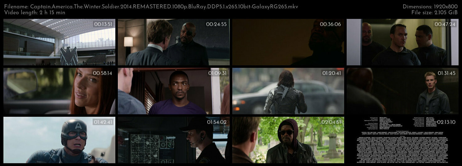 Captain America The Winter Soldier 2014 REMASTERED 1080p BluRay DDP5 1 x265 10bit GalaxyRG265