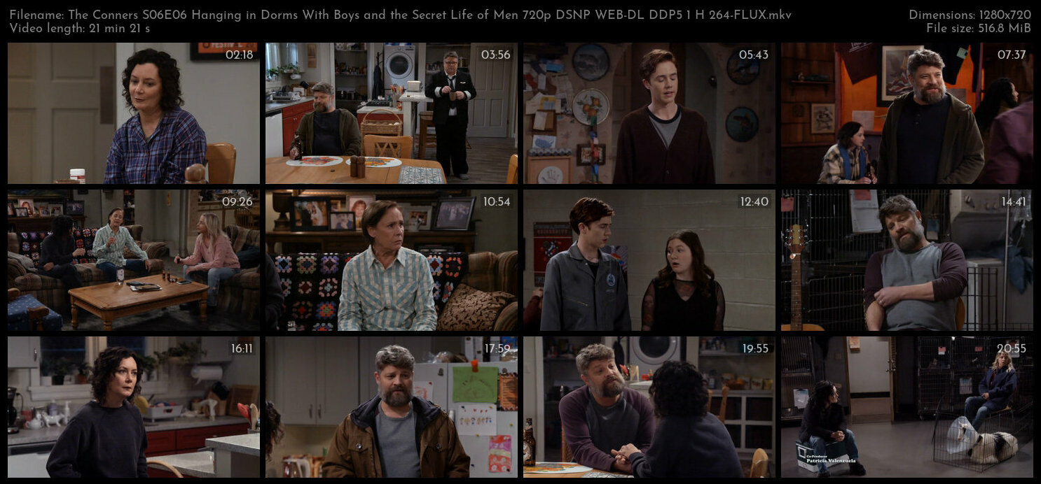 The Conners S06E06 Hanging in Dorms With Boys and the Secret Life of Men 720p DSNP WEB DL DDP5 1 H 2