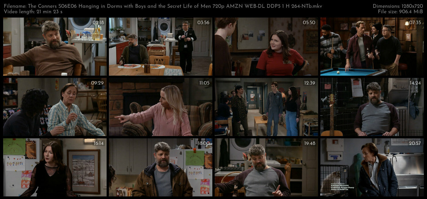The Conners S06E06 Hanging in Dorms with Boys and the Secret Life of Men 720p AMZN WEB DL DDP5 1 H 2