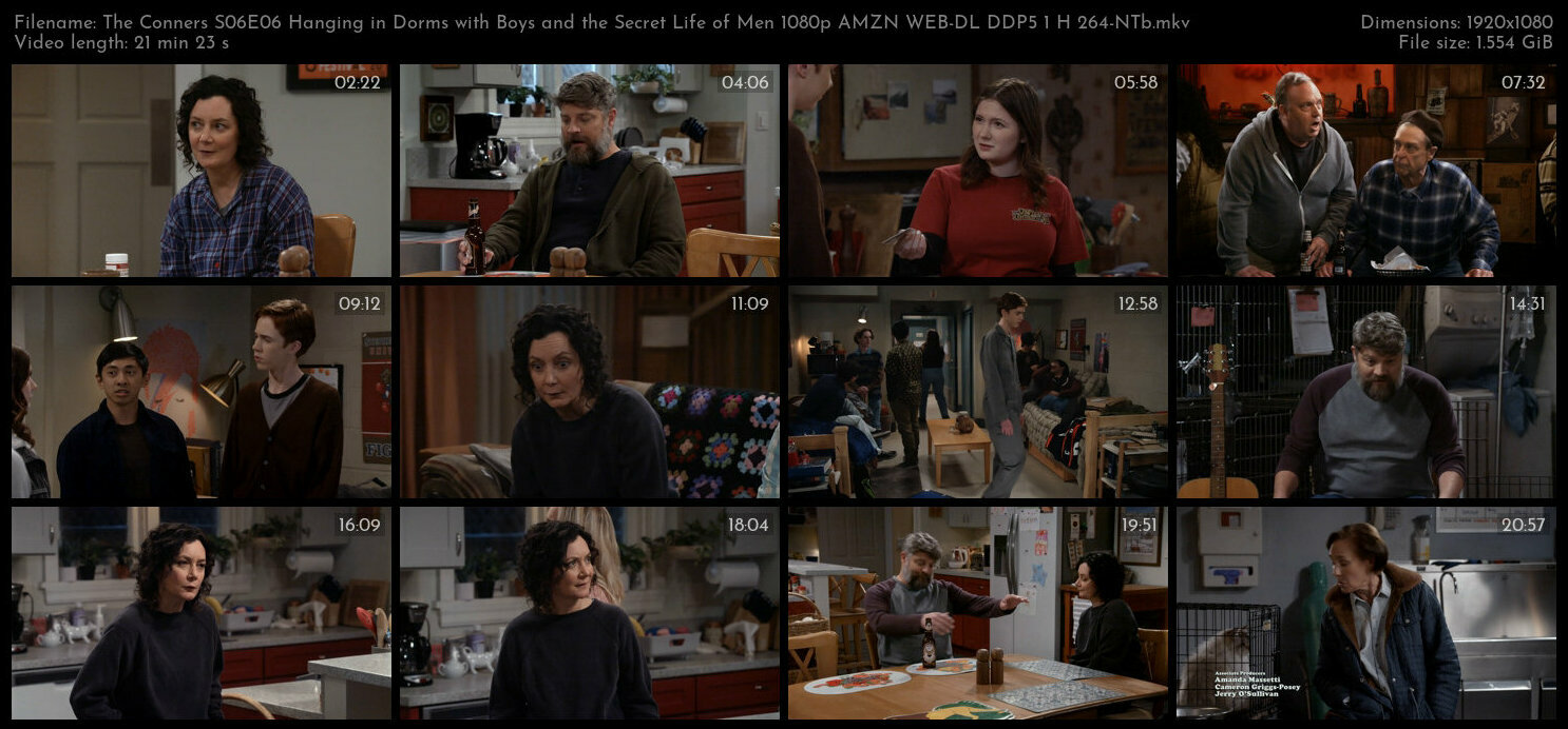 The Conners S06E06 Hanging in Dorms with Boys and the Secret Life of Men 1080p AMZN WEB DL DDP5 1 H