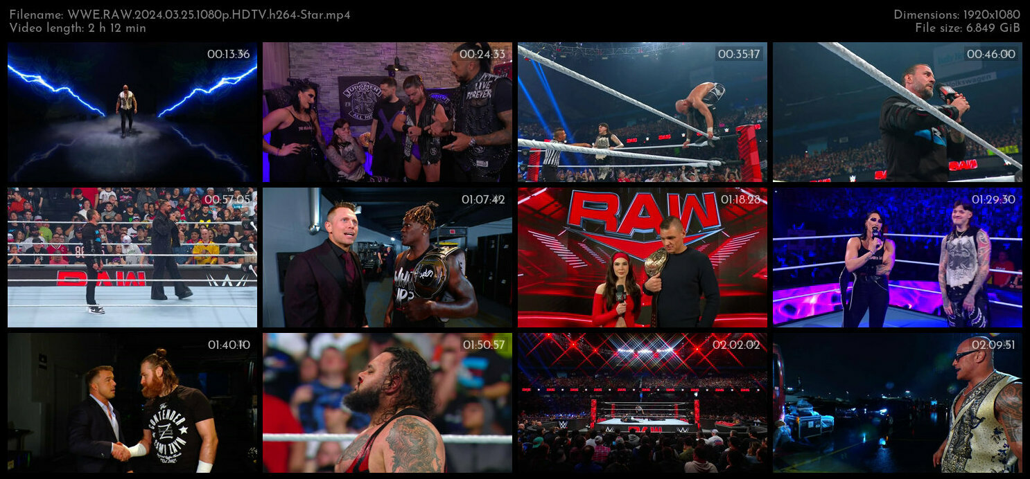 WWE RAW 2024 03 25 1080p HDTV h264 Star TGx