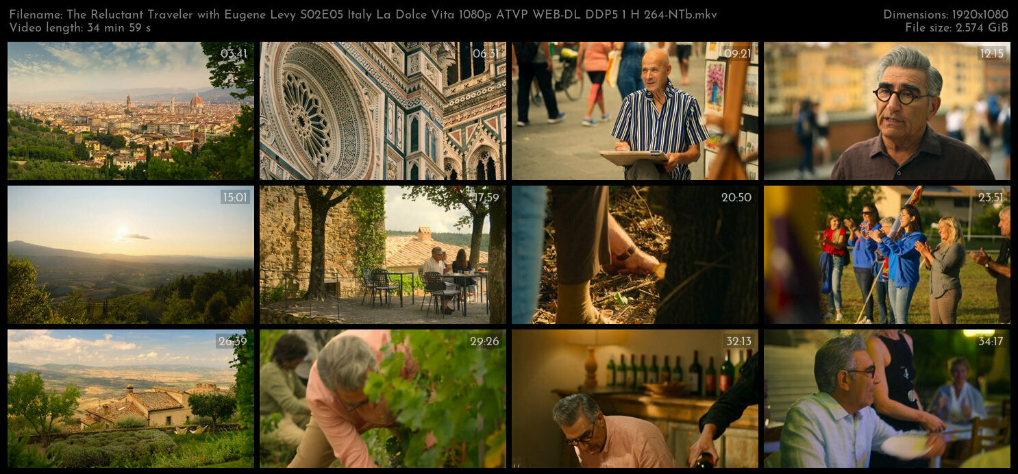 The Reluctant Traveler with Eugene Levy S02E05 Italy La Dolce Vita 1080p ATVP WEB DL DDP5 1 H 264 NT