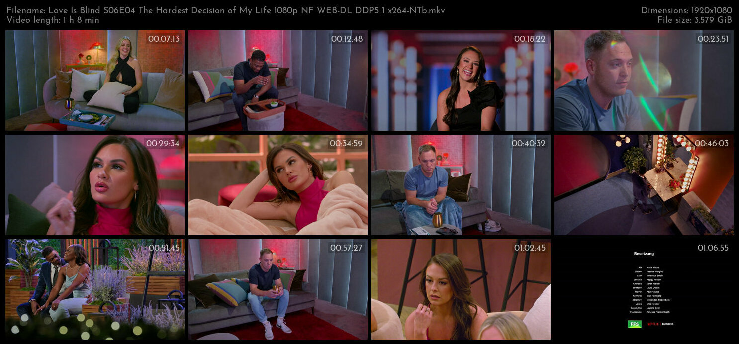 Love Is Blind S06E04 The Hardest Decision of My Life 1080p NF WEB DL DDP5 1 x264 NTb TGx