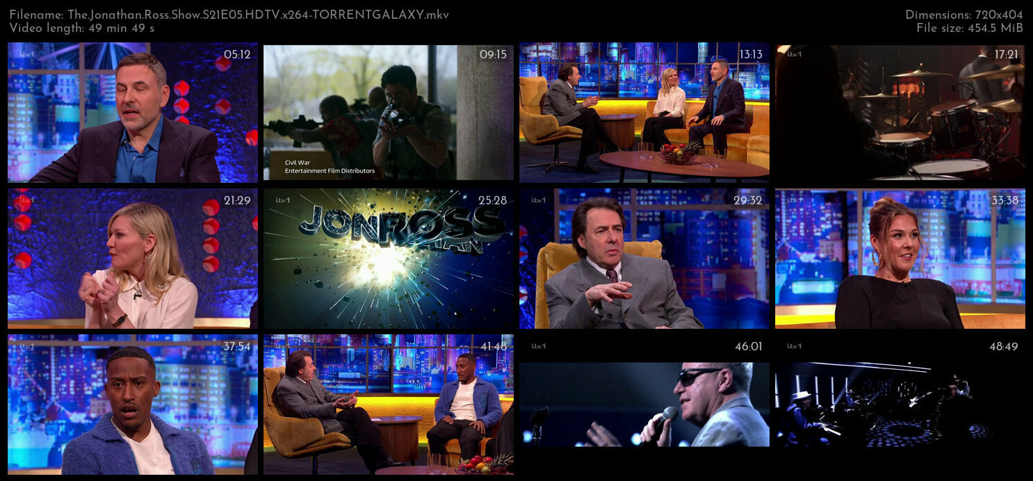 The Jonathan Ross Show S21E05 HDTV x264 TORRENTGALAXY