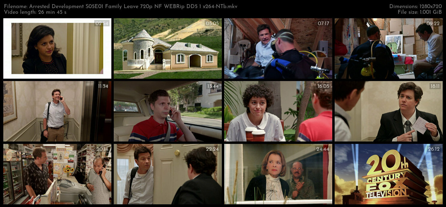 Arrested Development S05E01 Family Leave 720p NF WEBRip DD5 1 x264 NTb TGx