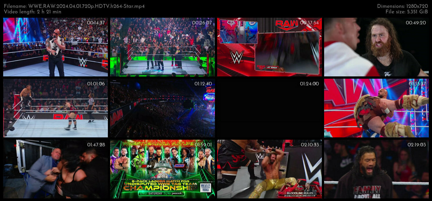 WWE RAW 2024 04 01 720p HDTV h264 Star TGx