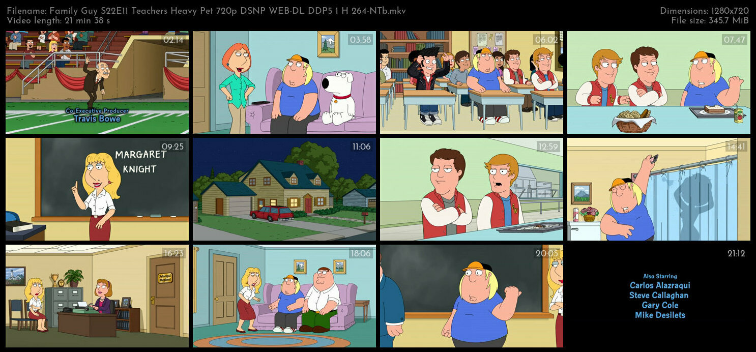 Family Guy S22E11 Teachers Heavy Pet 720p DSNP WEB DL DDP5 1 H 264 NTb TGx