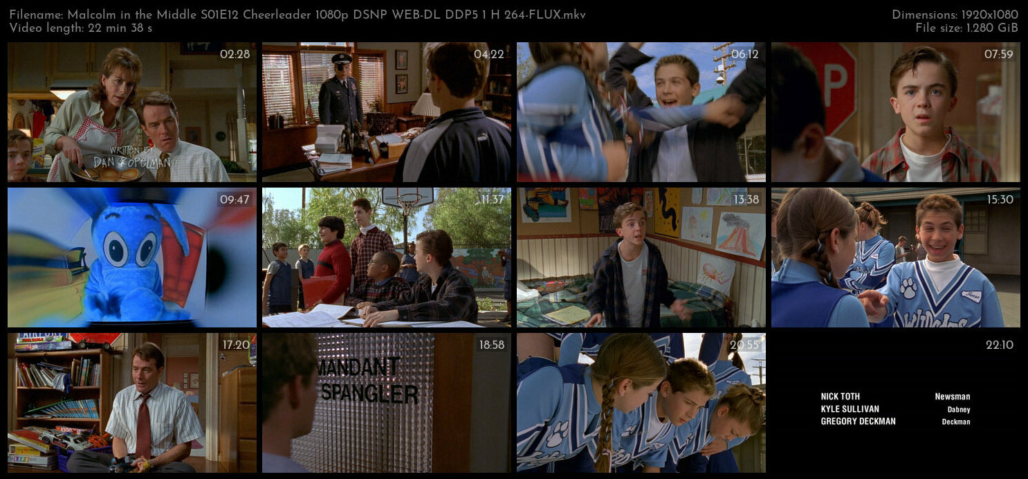 Malcolm in the Middle S01E12 Cheerleader 1080p DSNP WEB DL DDP5 1 H 264 FLUX TGx