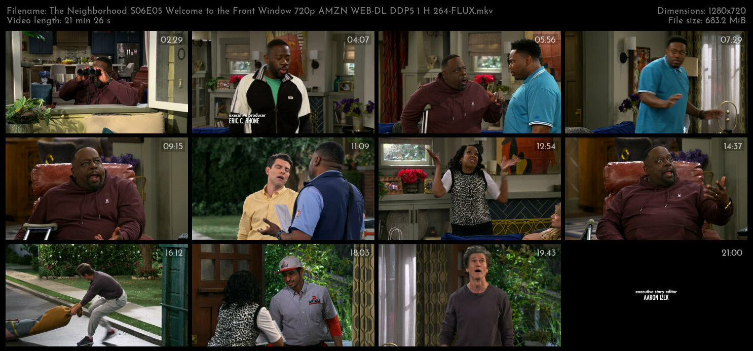 The Neighborhood S06E05 Welcome to the Front Window 720p AMZN WEB DL DDP5 1 H 264 FLUX TGx