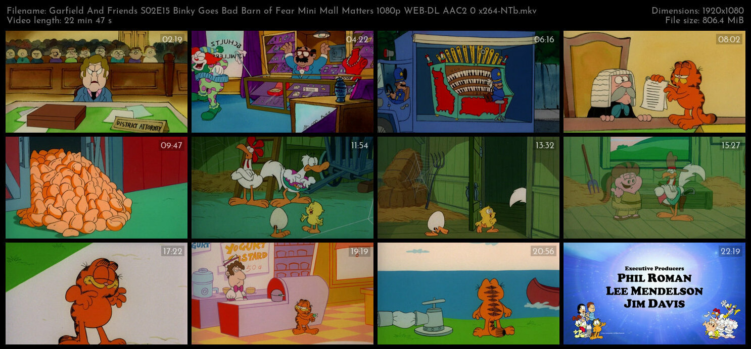 Garfield And Friends S02E15 Binky Goes Bad Barn of Fear Mini Mall Matters 1080p WEB DL AAC2 0 x264 N