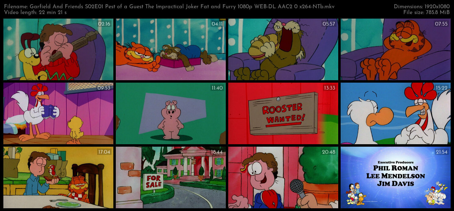 Garfield And Friends S02E01 Pest of a Guest The Impractical Joker Fat and Furry 1080p WEB DL AAC2 0