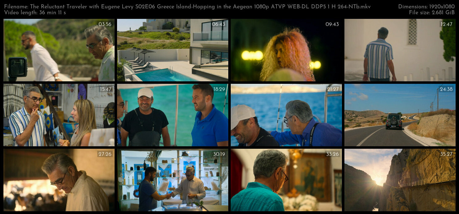 The Reluctant Traveler with Eugene Levy S02E06 Greece Island Hopping in the Aegean 1080p ATVP WEB DL