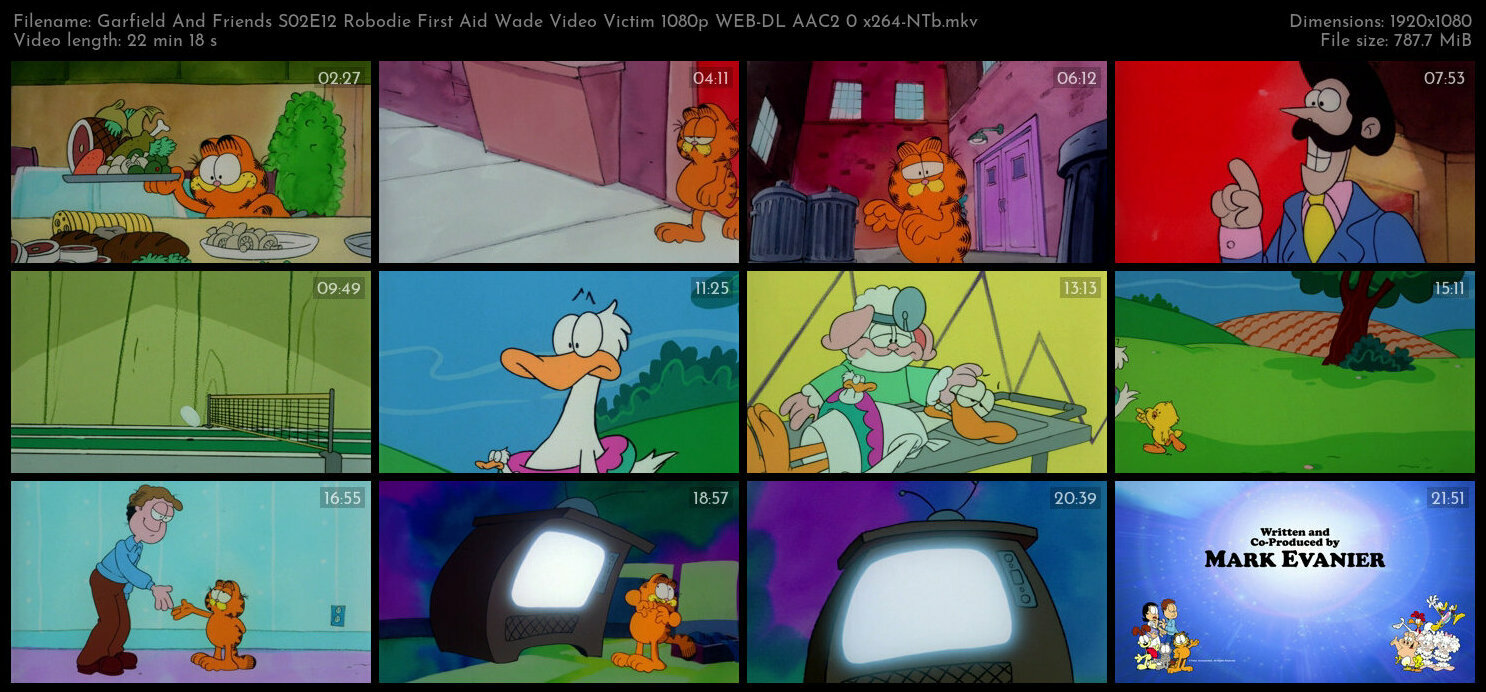 Garfield And Friends S02E12 Robodie First Aid Wade Video Victim 1080p WEB DL AAC2 0 x264 NTb TGx