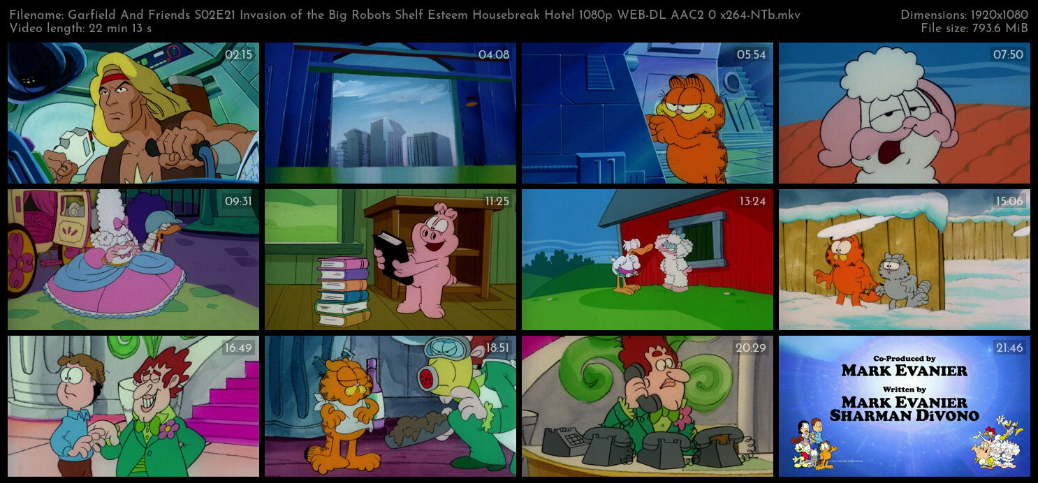 Garfield And Friends S02E21 Invasion of the Big Robots Shelf Esteem Housebreak Hotel 1080p WEB DL AA