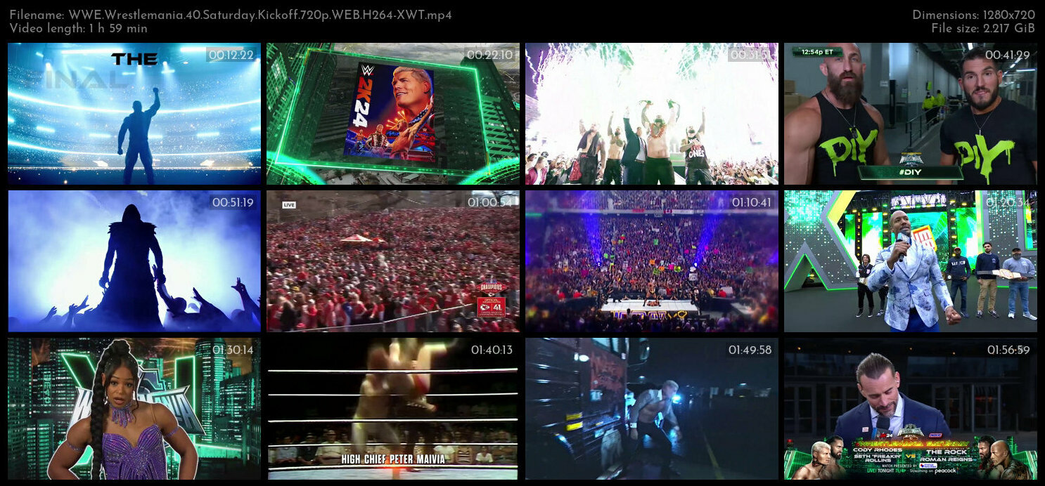 WWE Wrestlemania 40 Saturday Kickoff 720p WEB H264 XWT TGx