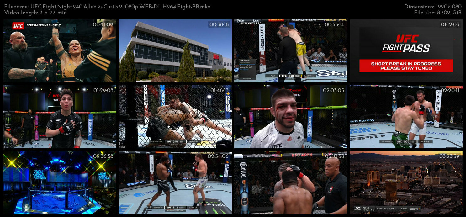 UFC Fight Night 240 Allen vs Curtis 2 1080p WEB DL H264 Fight BB