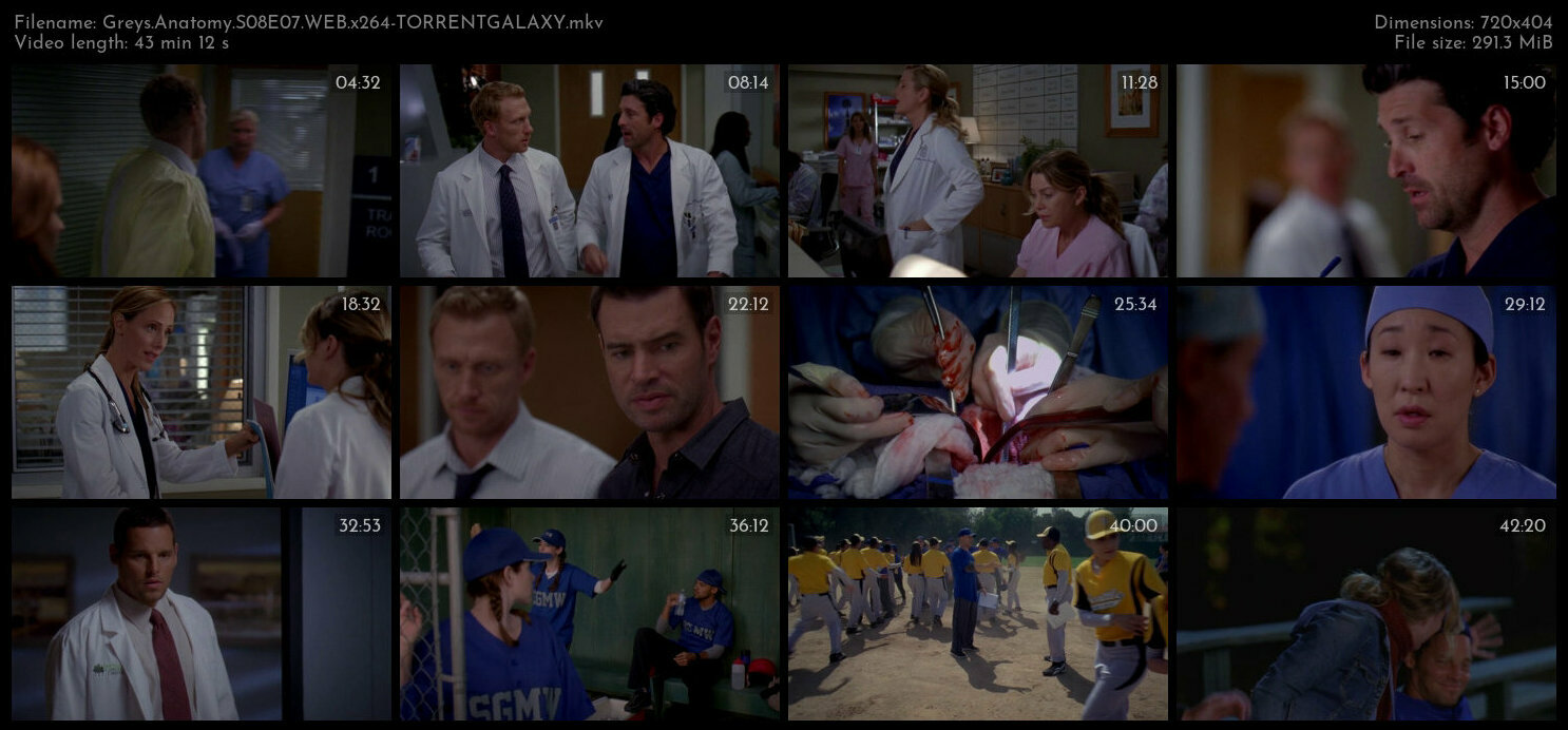 Greys Anatomy S08E07 WEB x264 TORRENTGALAXY
