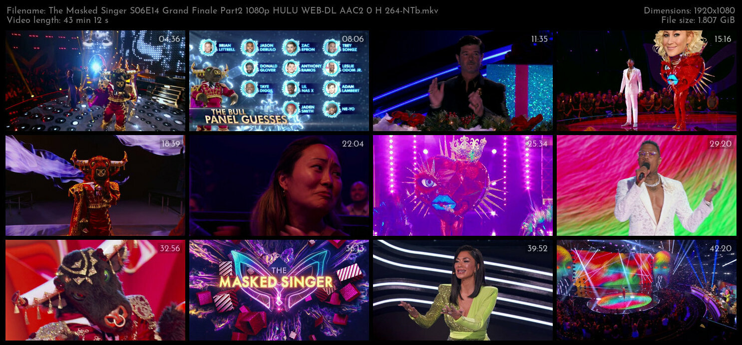 The Masked Singer S06E14 Grand Finale Part2 1080p HULU WEB DL AAC2 0 H 264 NTb TGx