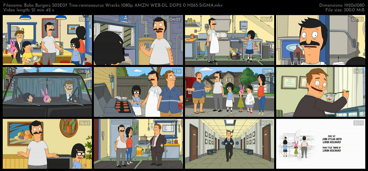 Bobs Burgers S03E07 Tina rannosaurus Wrecks 1080p AMZN WEB DL DDP2 0 H265 SiGMA TGx