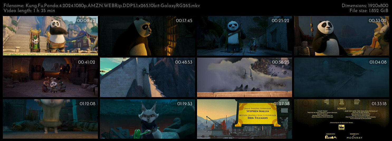 Kung Fu Panda 4 2024 1080p AMZN WEBRip DDP5 1 x265 10bit GalaxyRG265