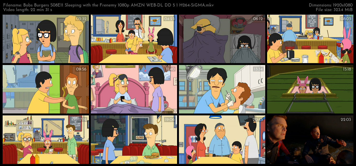 Bobs Burgers S08E11 Sleeping with the Frenemy 1080p AMZN WEB DL DD 5 1 H264 SiGMA TGx