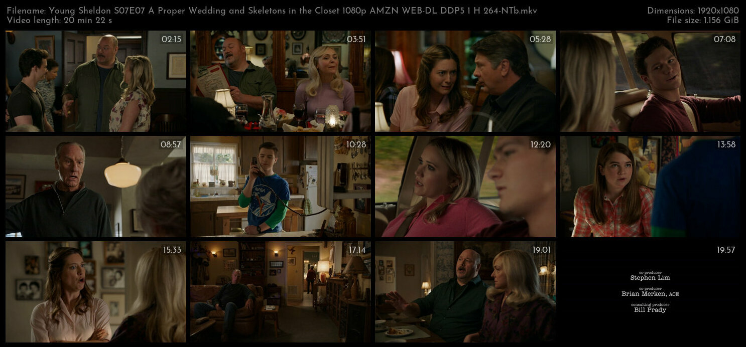 Young Sheldon S07E07 A Proper Wedding and Skeletons in the Closet 1080p AMZN WEB DL DDP5 1 H 264 NTb