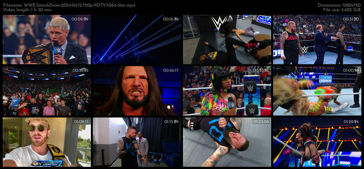 WWE SmackDown 2024 04 12 720p HDTV h264 Star TGx