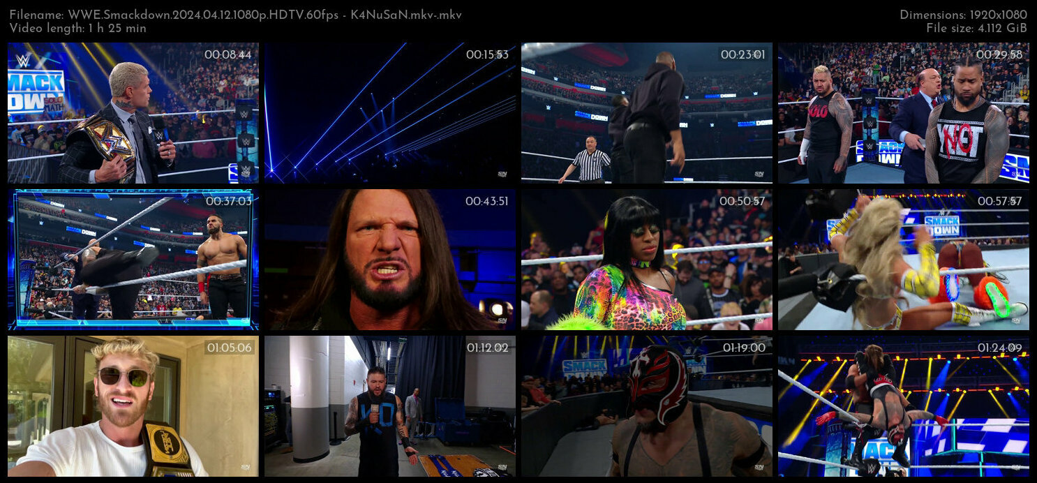 WWE Smackdown 2024 04 12 1080p HDTV 60fps K4NuSaN mkv TGx