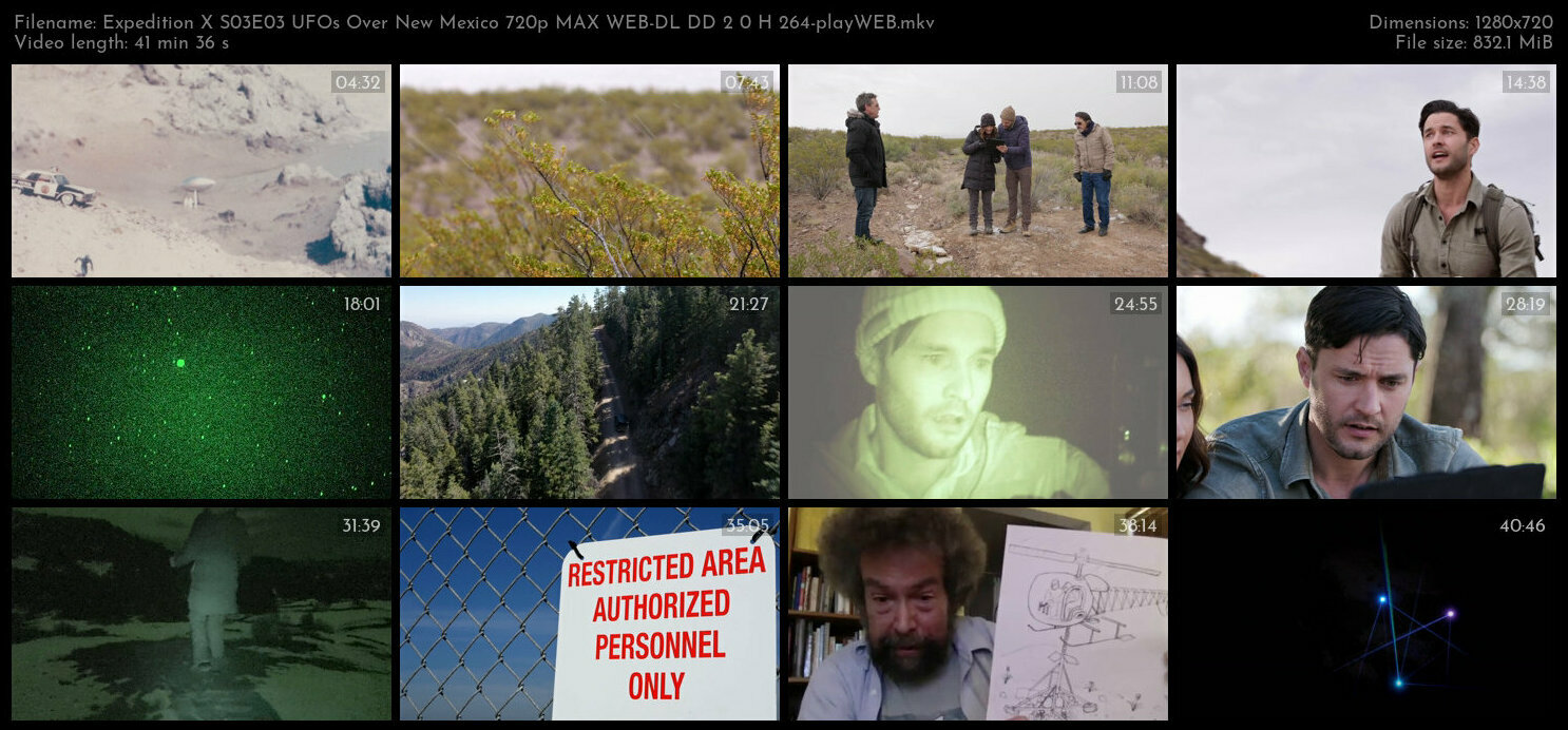 Expedition X S03E03 UFOs Over New Mexico 720p MAX WEB DL DD 2 0 H 264 playWEB TGx