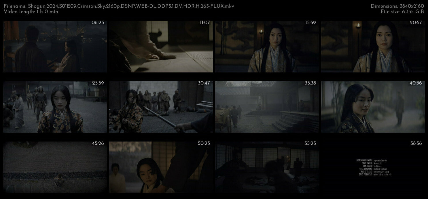 Shogun 2024 S01E09 Crimson Sky 2160p DSNP WEB DL DDP5 1 DV HDR H 265 FLUX TGx