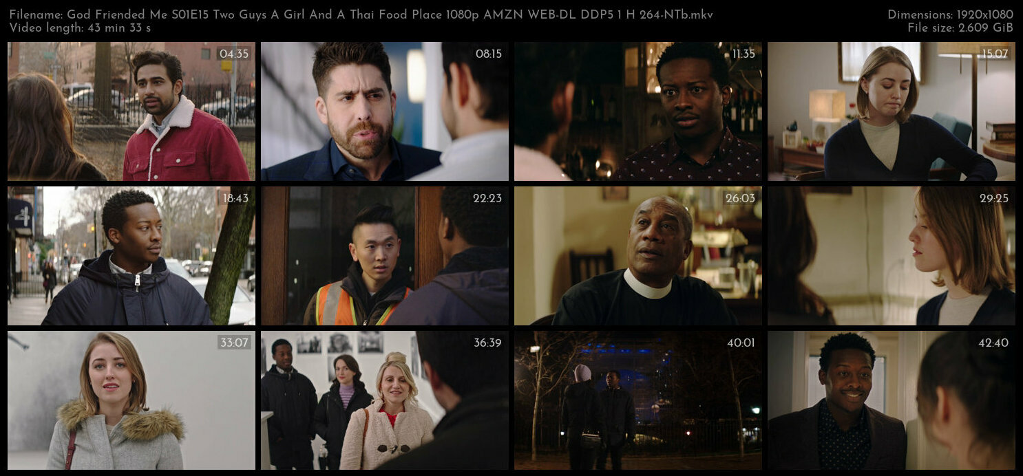 God Friended Me S01E15 Two Guys A Girl And A Thai Food Place 1080p AMZN WEB DL DDP5 1 H 264 NTb TGx