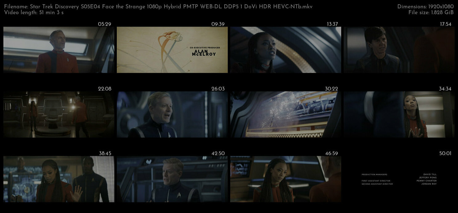 Star Trek Discovery S05E04 Face the Strange 1080p Hybrid PMTP WEB DL DDP5 1 DoVi HDR HEVC NTb TGx
