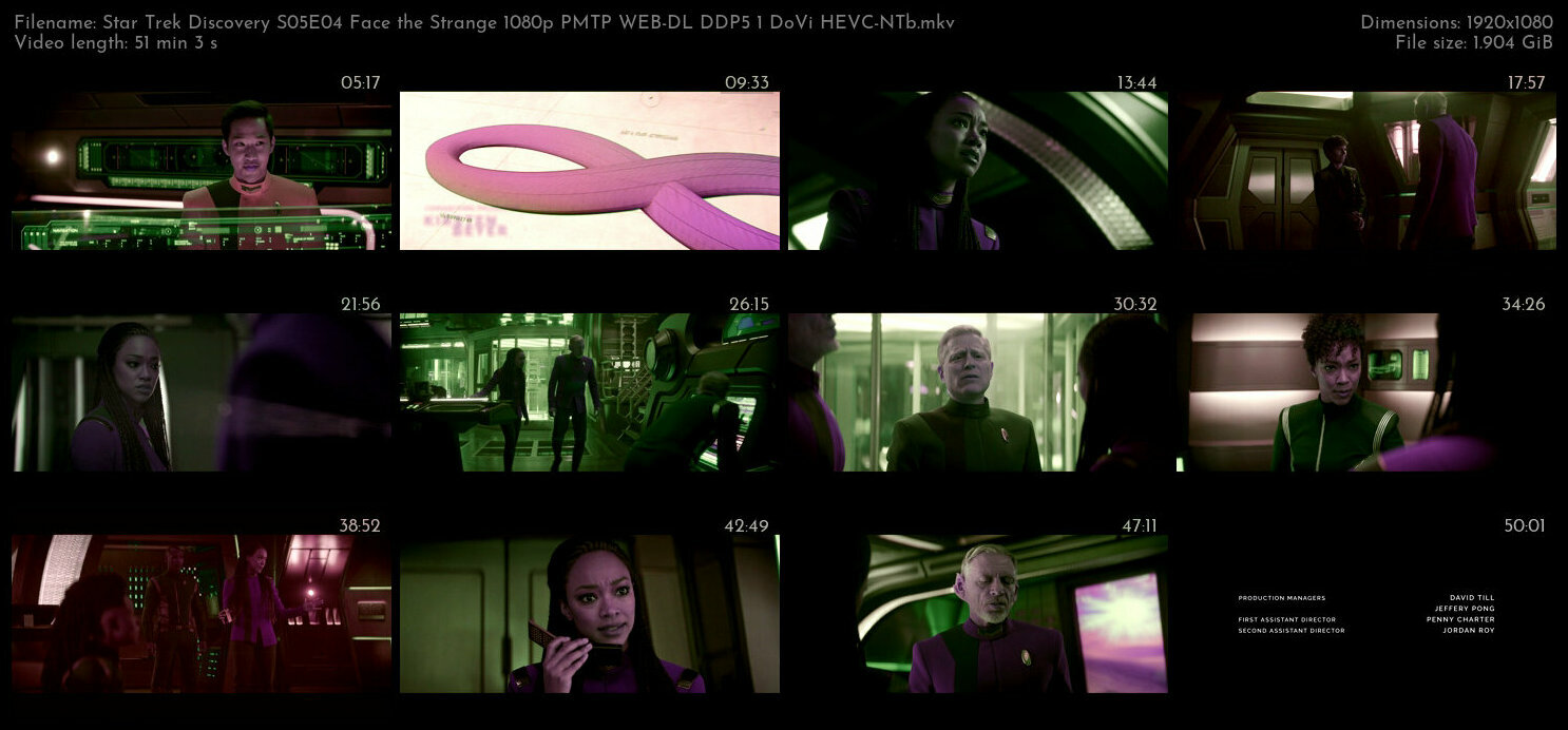 Star Trek Discovery S05E04 Face the Strange 1080p PMTP WEB DL DDP5 1 DoVi HEVC NTb TGx
